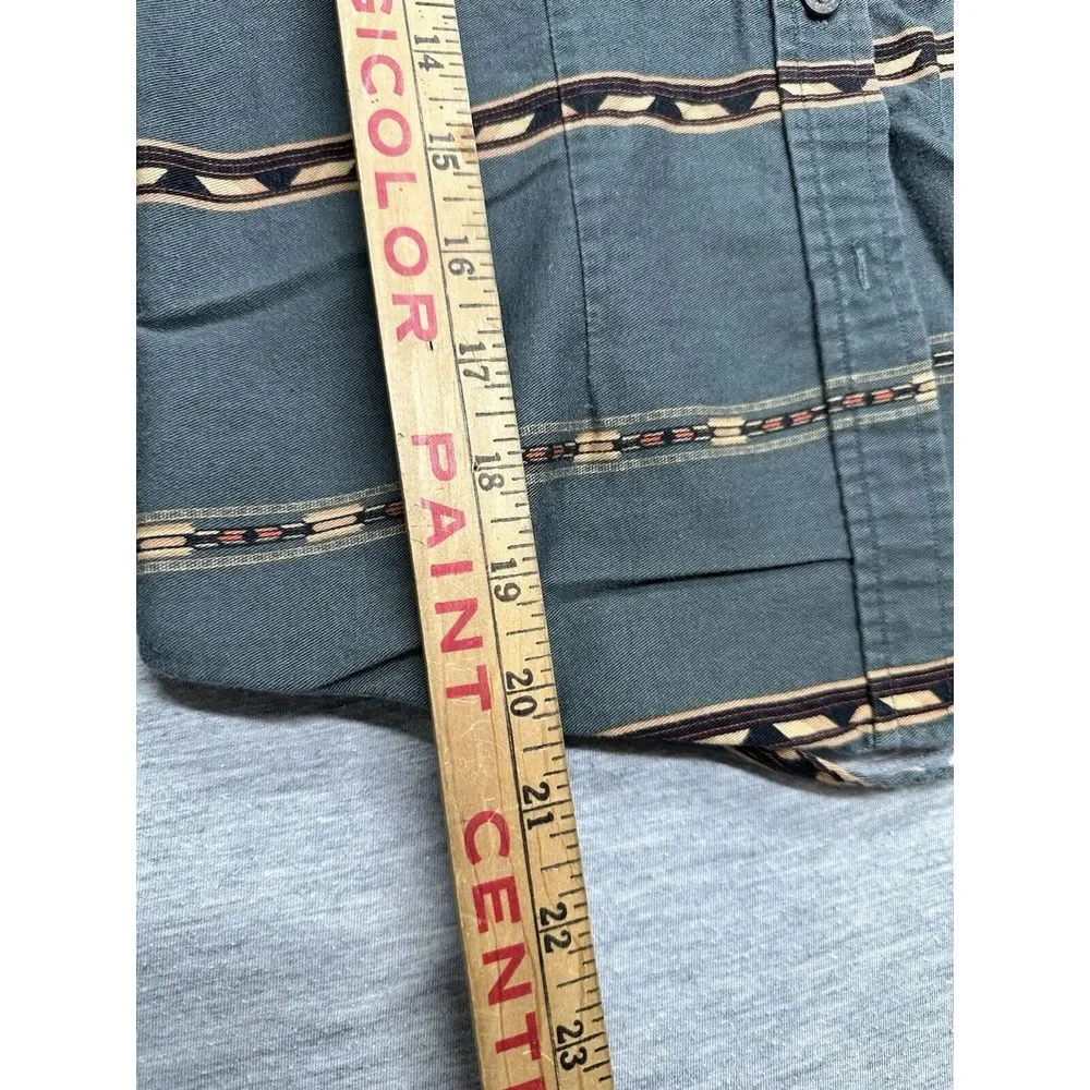 Roper Aztec Southwestern Stripes Green Size‎ S Button Up Shirt